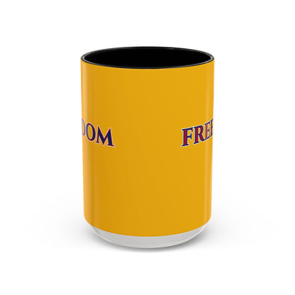 Freedom, Yellow Accent Mug by theGreenDragonTavern.shop