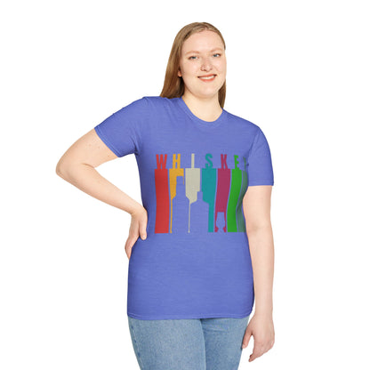 Whiskey spelled with an 'e' Light colors Unisex T-Shirt by theGreenDragonTavern.shop