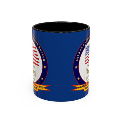 DeLand Naval Air Station Museum Blue Accent Mug by theGreenDragonTavern.shop