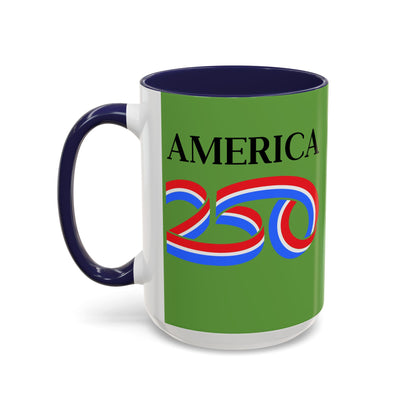 America 250 Green Accent Mug by theGreenDragonTavern.shop