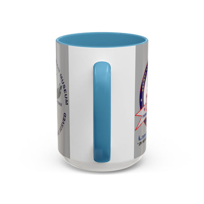 DNASM 2-sided, Founding & Student Art Light Grey Accent Mug by theGreenDragonTavern.shop