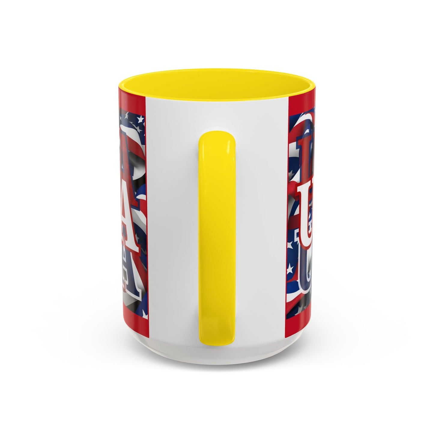 USA White font Center Patriot Red Accent Mug by theGreenDragonTavern.shop