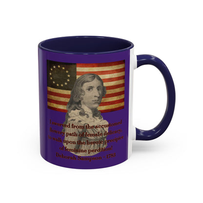 Deborah Sampson, America's Mulan Dark Purple Accent Mug by theGreenDragonTavern.shop