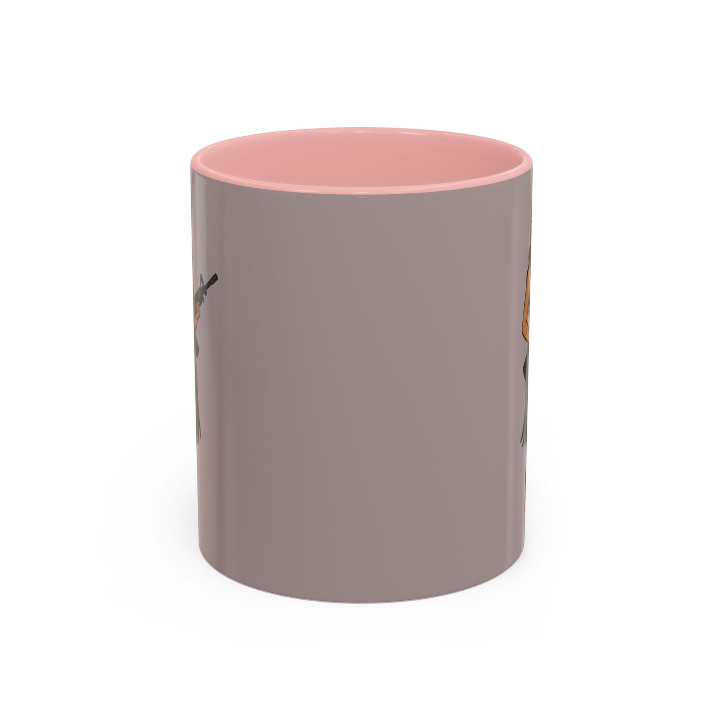 Hula Girl Packin' Heat Grey Accent Mug by theGreenDragonTavern.shop