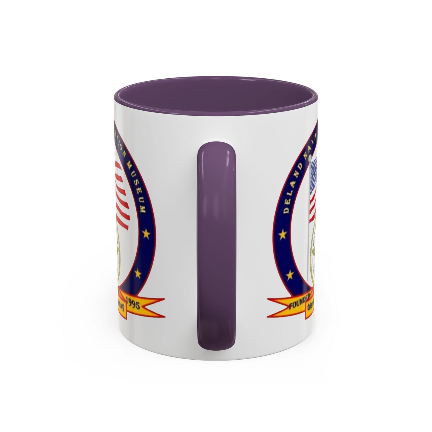 DeLand Naval Air Station Museum White Accent Mug by theGreenDragonTavern.shop