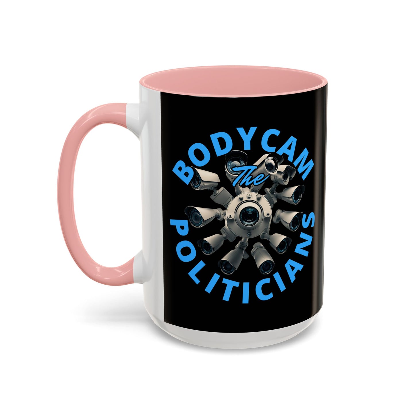 Bodycam the Politicians Cameras Black Accent Mug by theGreenDragonTavern.shop