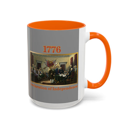 Declaration of Independence Grey Accent Mug by theGreenDragonTavern.shop