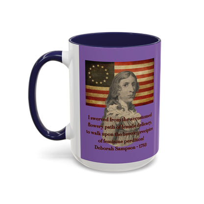 Deborah Sampson, America's Mulan Light Purple Accent Mug by theGreenDragonTavern.shop