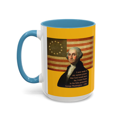 Washington's Earnest Prayer Yellow Accent Mug by theGreenDragonTavern.shop