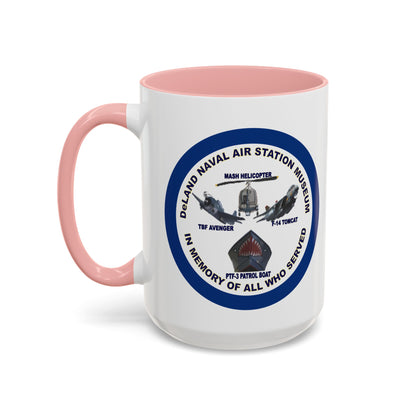 DNASM Student Art Navy Frame White Accent Mug by theGreenDragonTavern.shop