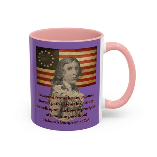 Deborah Sampson, America's Mulan Light Purple Accent Mug by theGreenDragonTavern.shop