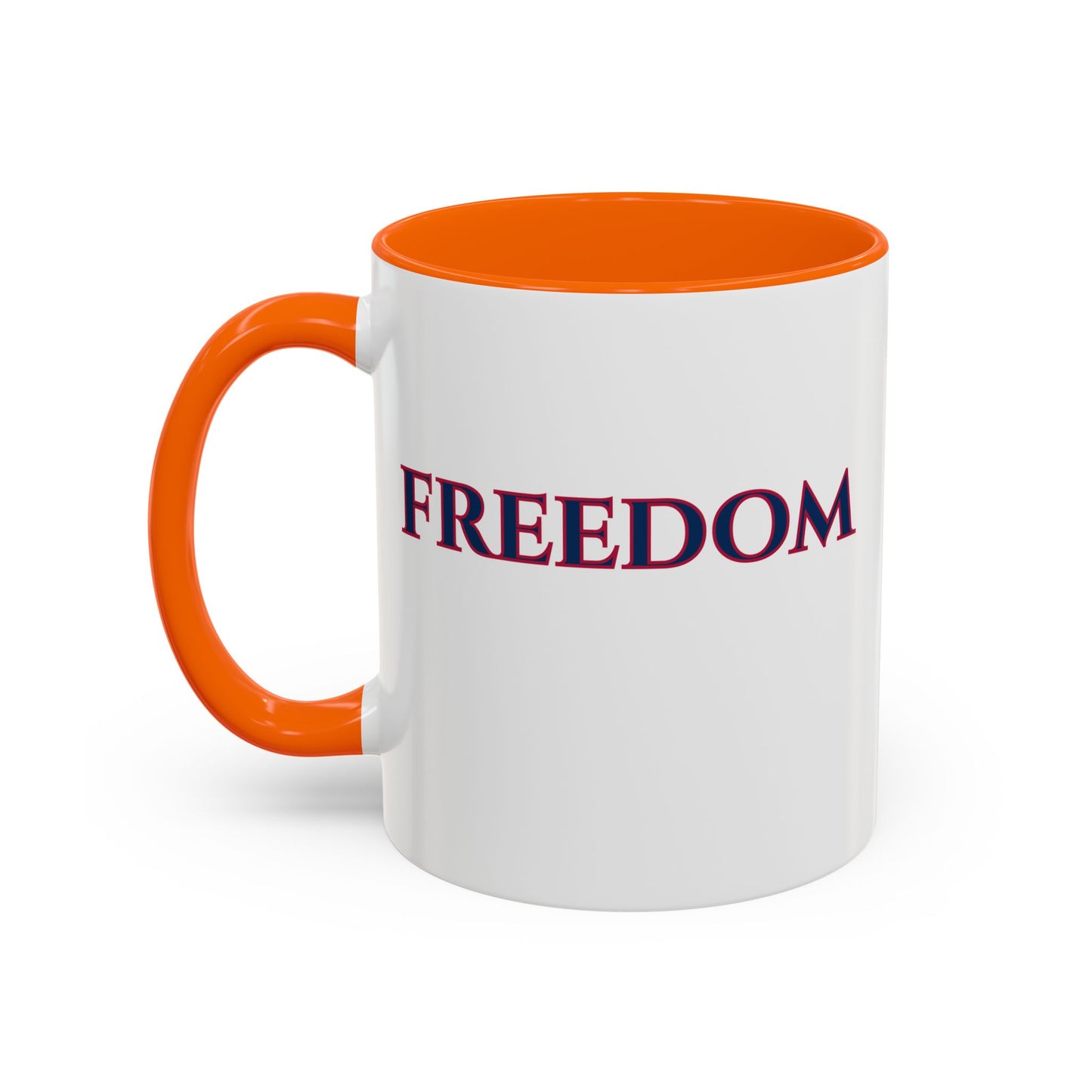 Freedom, White Accent Mug by theGreenDragonTavern.shop