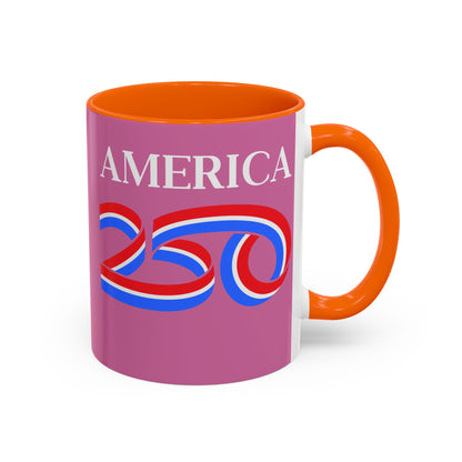 America 250 Pink Accent Mug by theGreenDragonTavern.shop