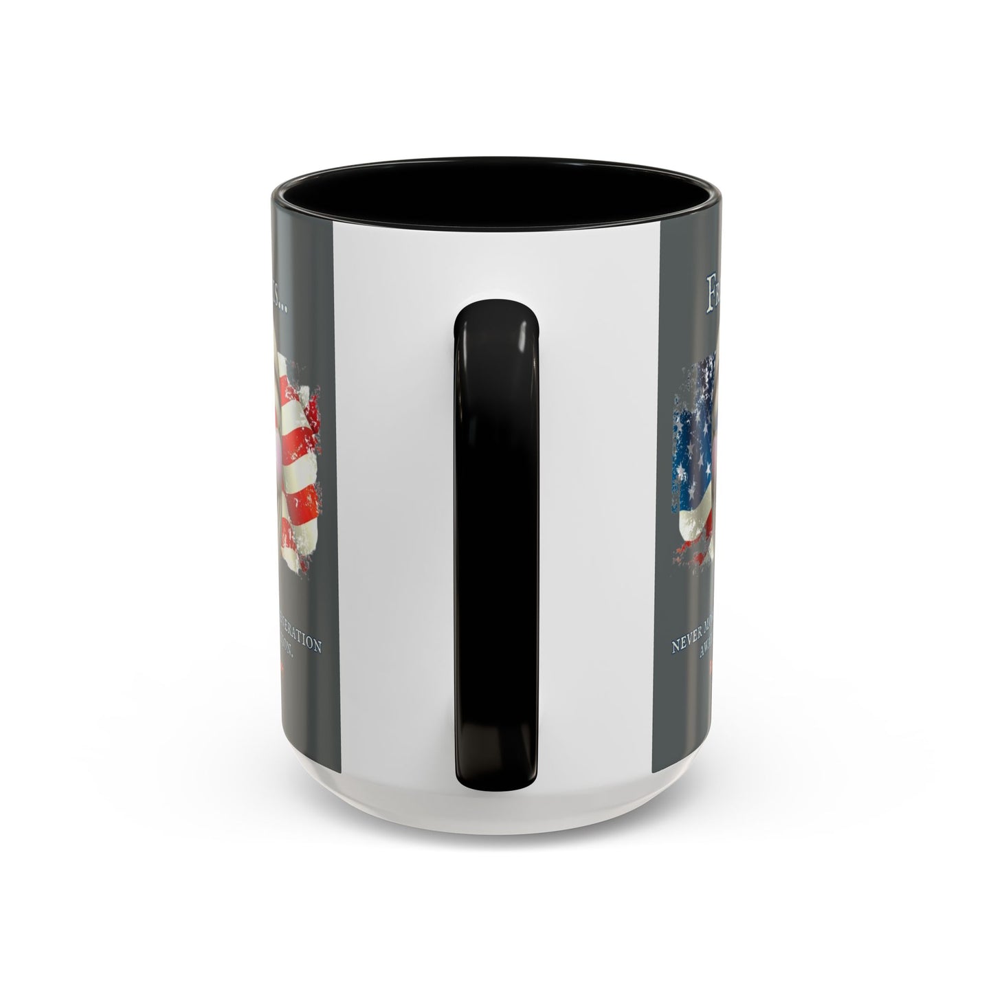 Ronald Reagan Freedom Vendetta Grey Accent Mug by theGreenDragonTavern.shop