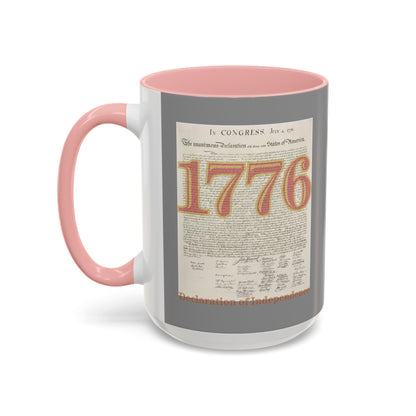 Declaration of Independence Grey Accent Mug by theGreenDragonTavern.shop