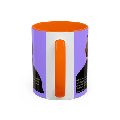 We hold these truths to be self-evident Light Purple Accent Mug by theGreenDragonTavern.shop