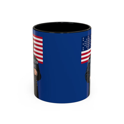 "Traitors and Patriots" Ulysses Grant Dark Blue Accent Mug by theGreenDragonTavern.shop