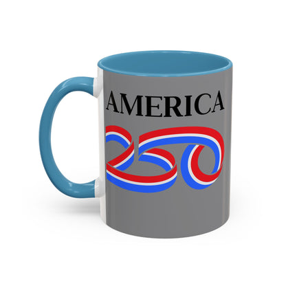 America 250 Grey Accent Mug by theGreenDragonTavern.shop