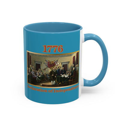 Declaration of Independence Turquoise Accent Mug by theGreenDragonTavern.shop