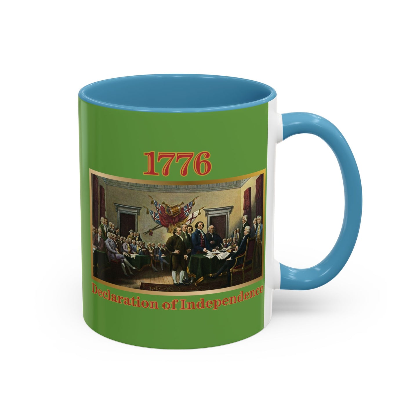 Declaration of Independence Green Accent Mug by theGreenDragonTavern.shop