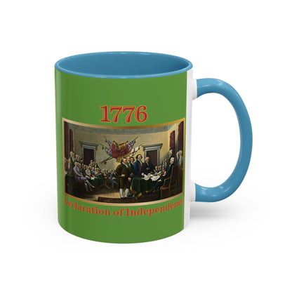 Declaration of Independence Green Accent Mug by theGreenDragonTavern.shop