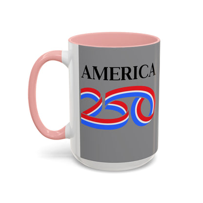 America 250 Grey Accent Mug by theGreenDragonTavern.shop