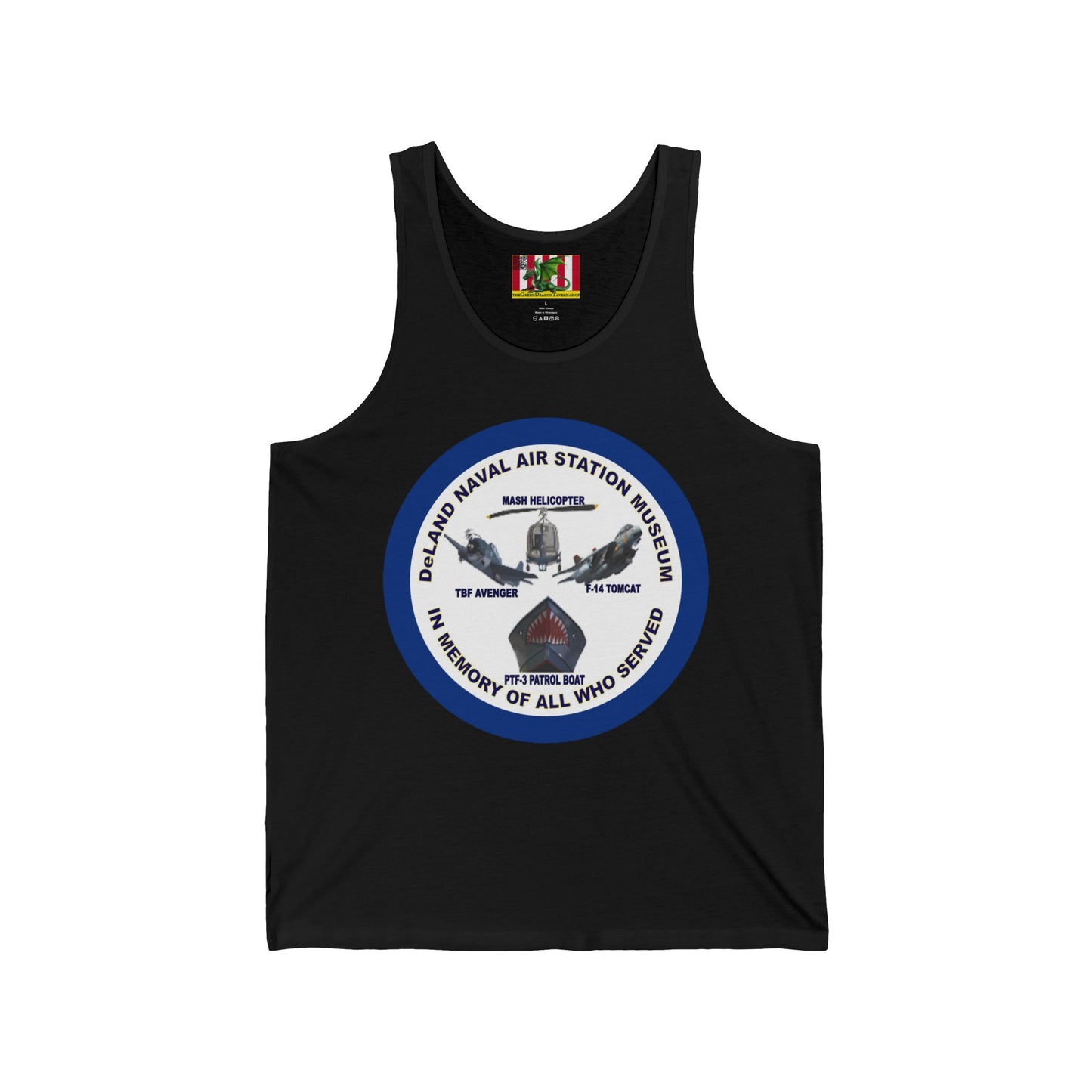 DNASM Student Art Navy Frame Unisex Jersey Tank Top by theGreenDragonTavern.shop