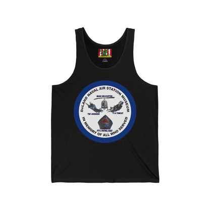 DNASM Student Art Navy Frame Unisex Jersey Tank Top by theGreenDragonTavern.shop