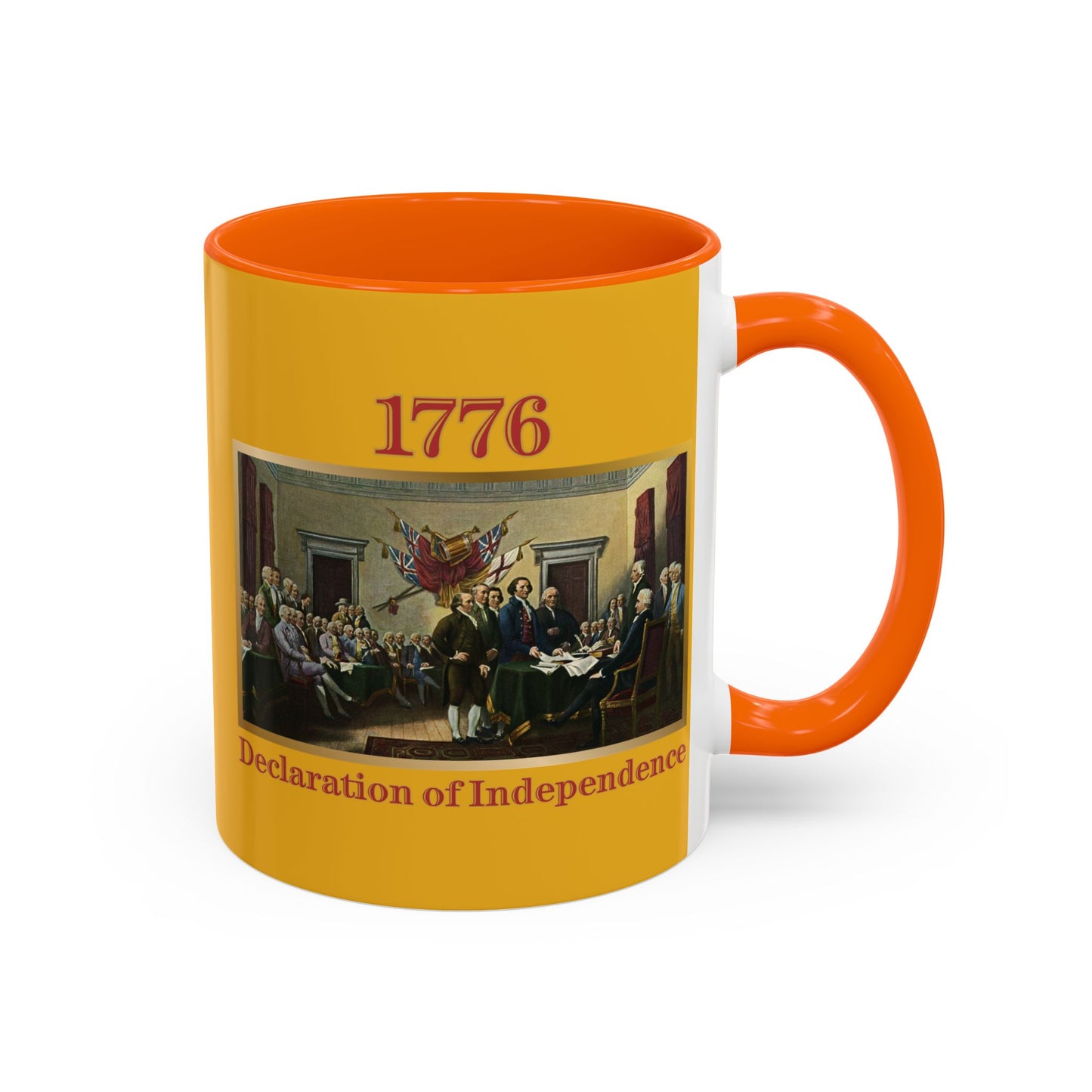 Declaration of Independence Yellow Accent Mug by theGreenDragonTavern.shop