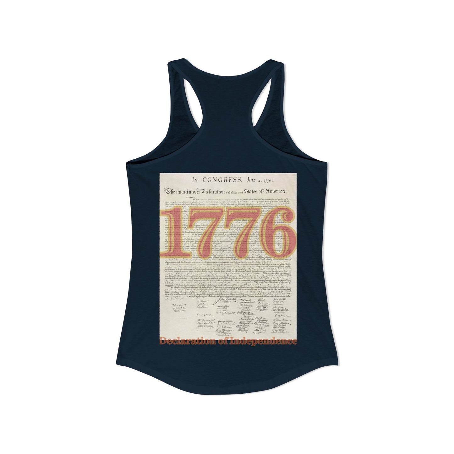Declaration of Independence Women's Racerback Tank Top by theGreenDragonTavern.shop