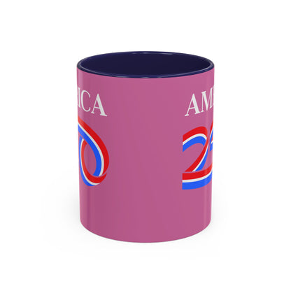 America 250 Pink Accent Mug by theGreenDragonTavern.shop