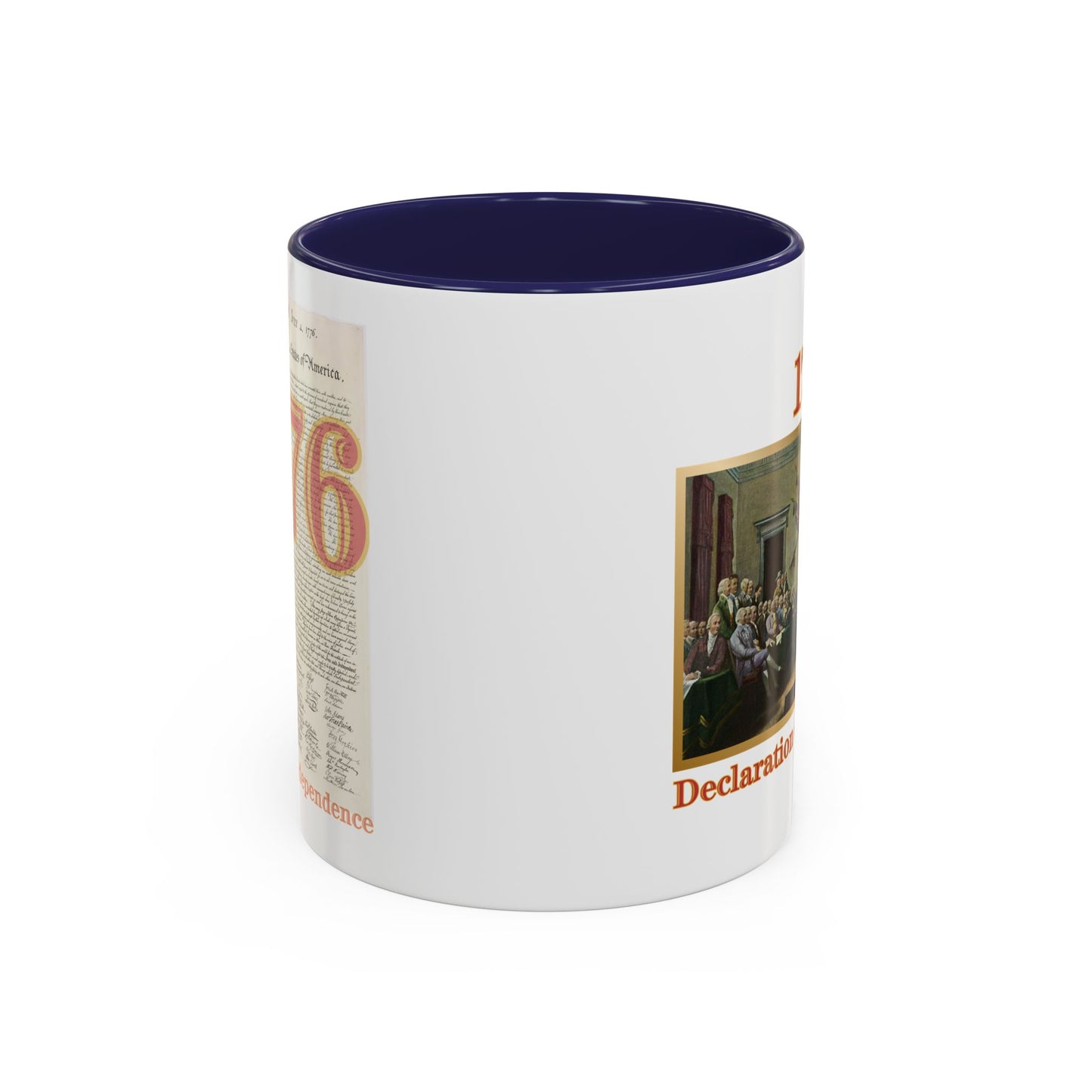 Declaration of Independence White Accent Mug by theGreenDragonTavern.shop