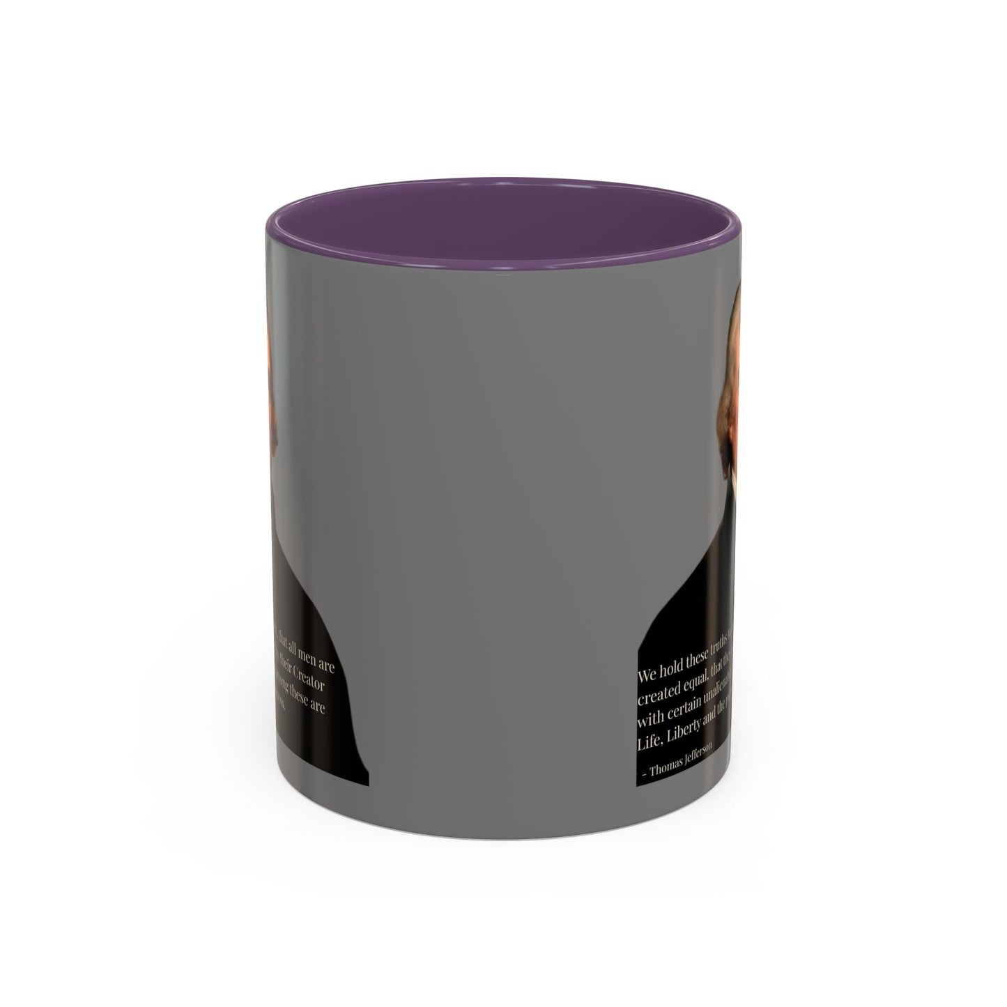 We hold these truths to be self-evident Grey Accent Mug by theGreenDragonTavern.shop