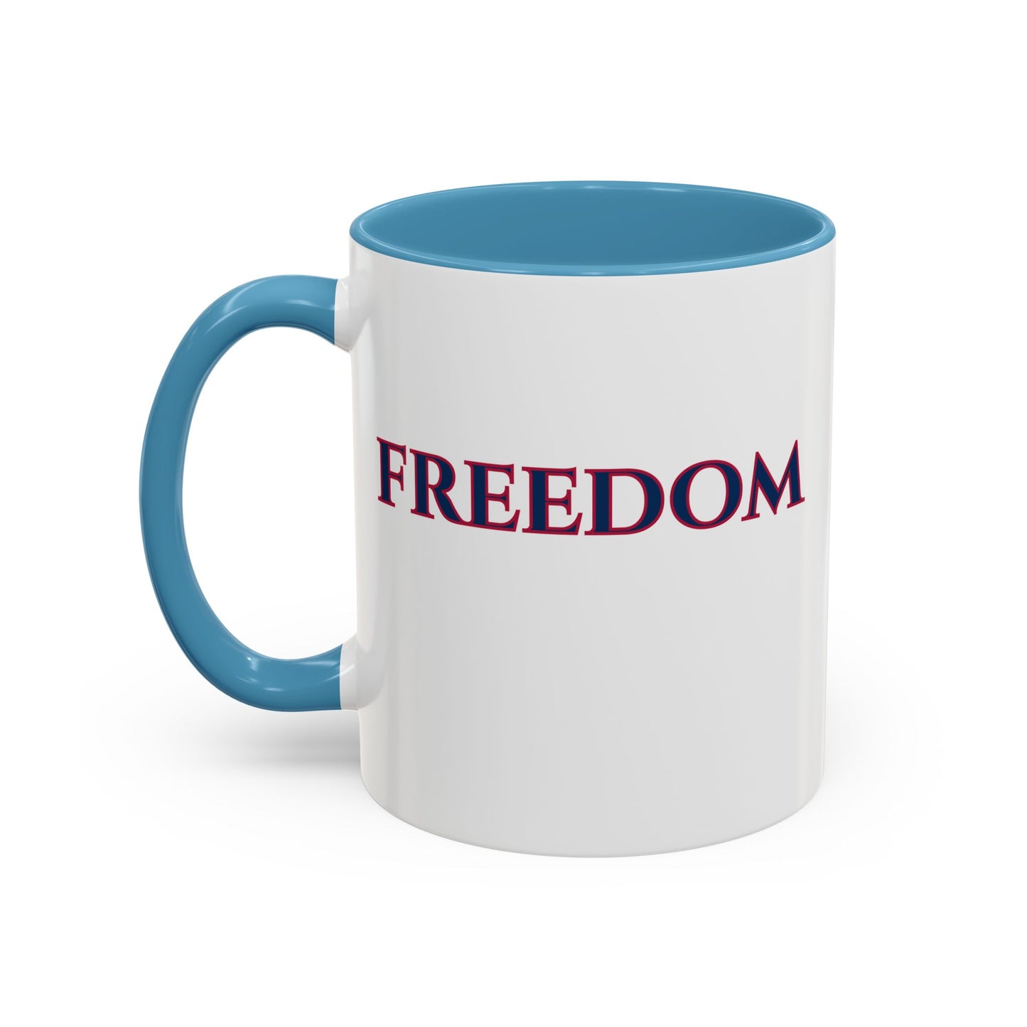 Freedom, White Accent Mug by theGreenDragonTavern.shop