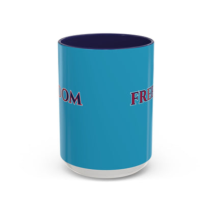 Freedom, Turquoise Accent Mug by theGreenDragonTavern.shop