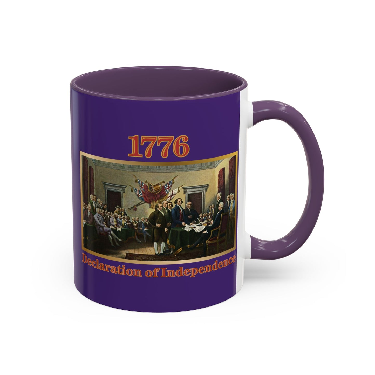 Declaration of Independence Dark Purple Accent Mug by theGreenDragonTavern.shop