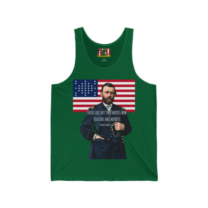 "Traitors and Patriots" Ulysses Grant Unisex Jersey Tank Top by theGreenDragonTavern.shop