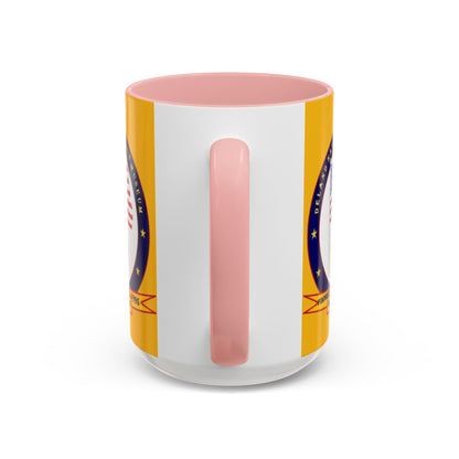 DeLand Naval Air Station Museum Yellow Accent Mug by theGreenDragonTavern.shop