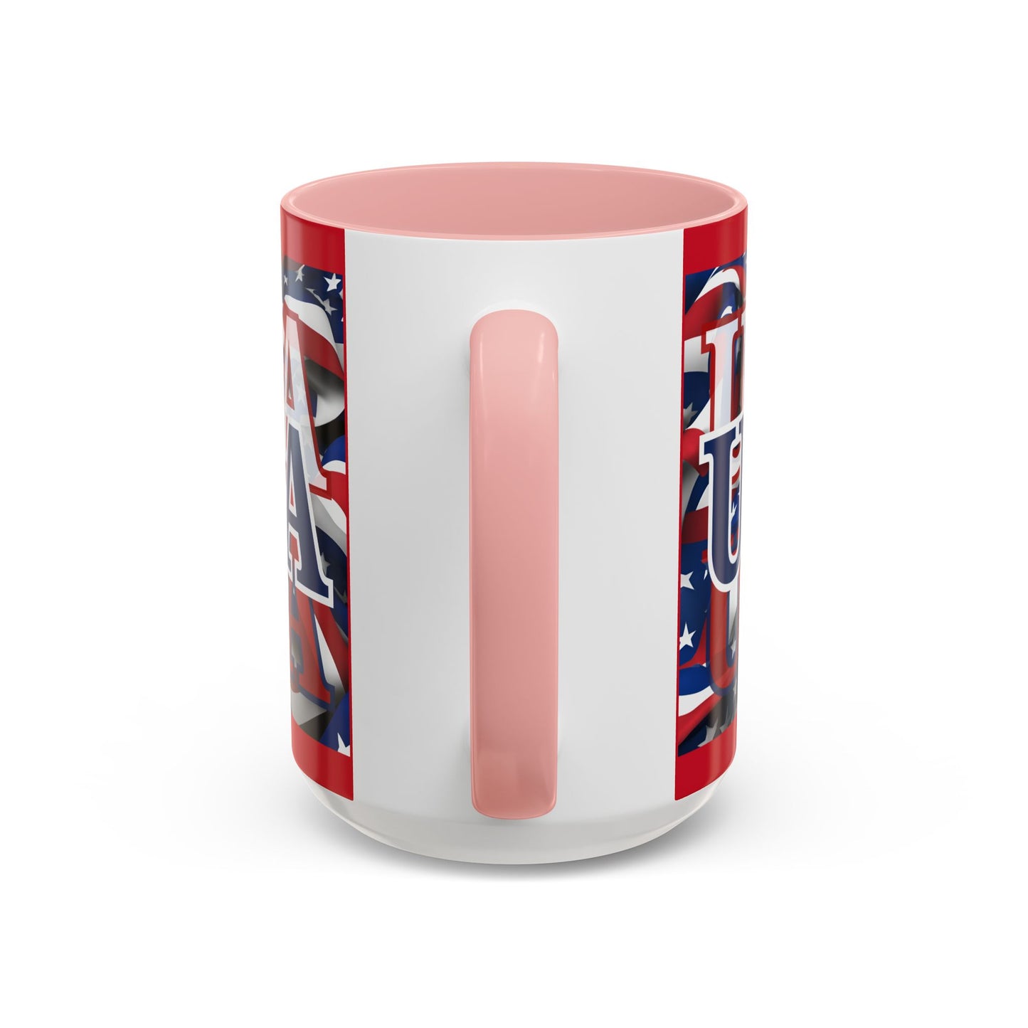 USA Blue font Center Patriot Red Accent Mug by theGreenDragonTavern.shop
