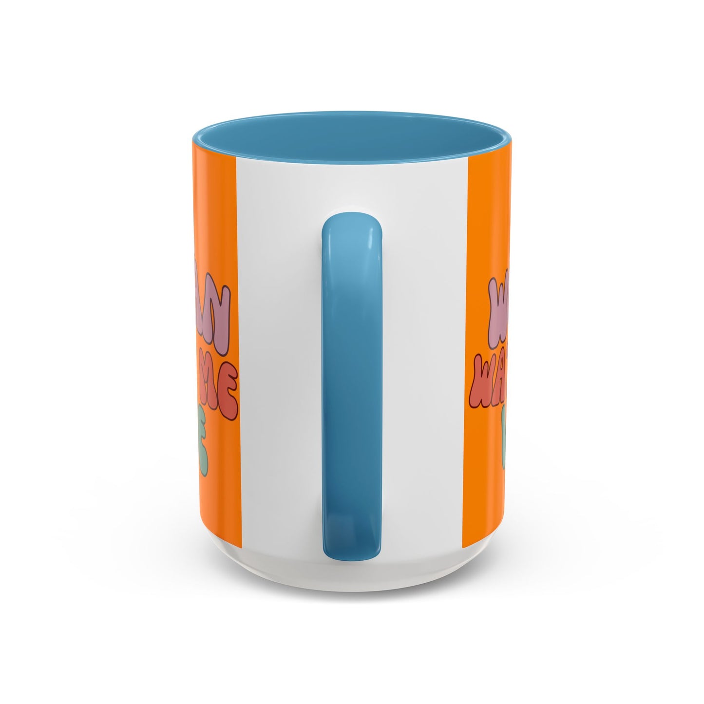 I Am Woman Watch Me Vote Orange Accent Mug by theGreenDragonTavern.shop