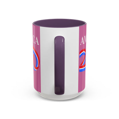 America 250 Pink Accent Mug by theGreenDragonTavern.shop