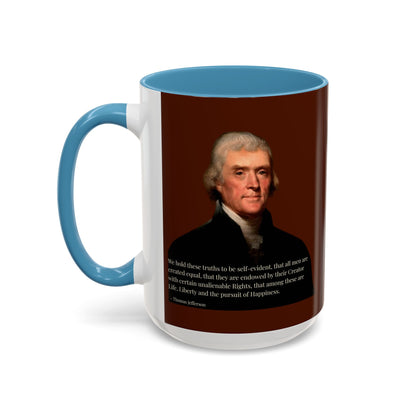 We hold these truths to be self-evident Brown Accent Mug by theGreenDragonTavern.shop