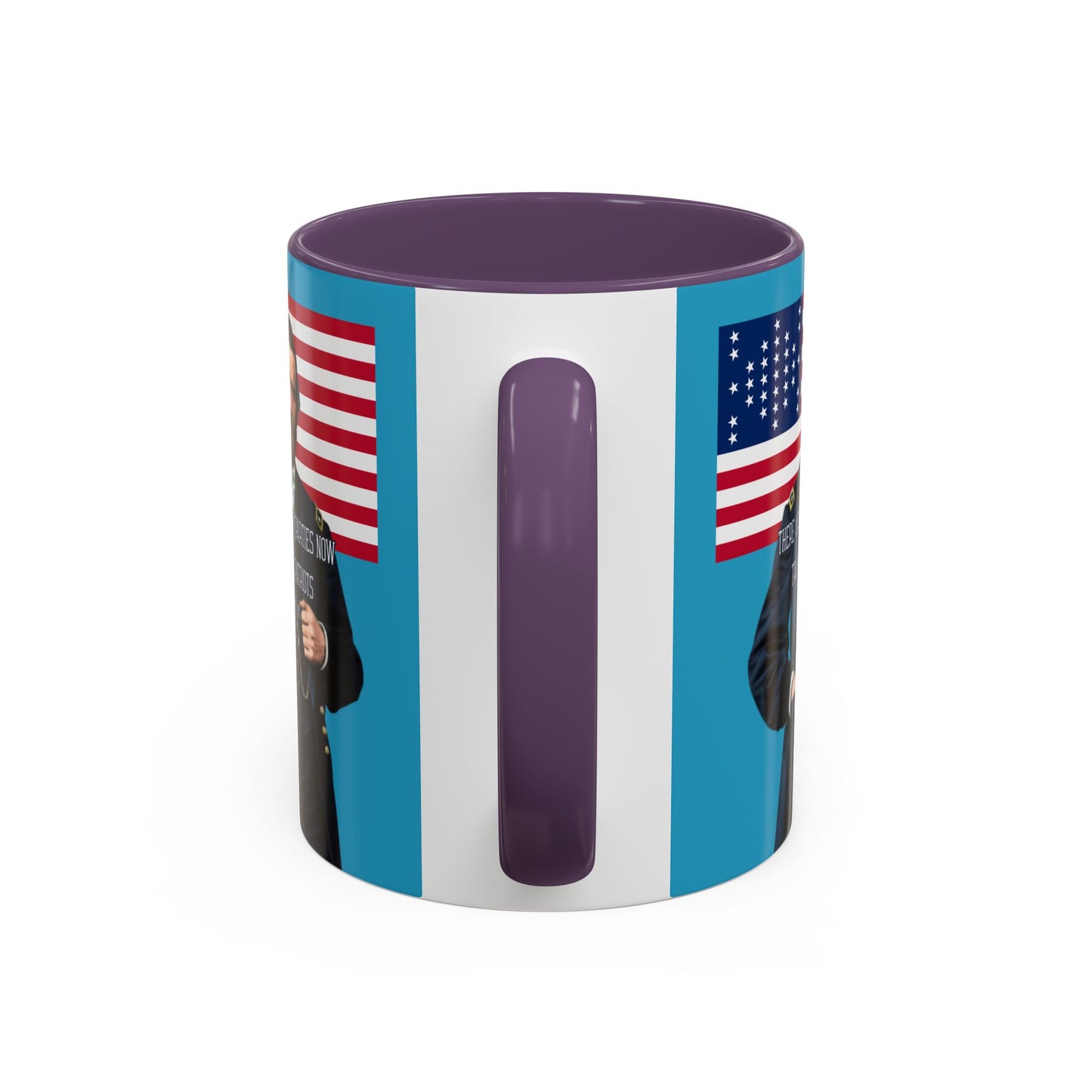 "Traitors and Patriots" Ulysses Grant Turquoise Accent Mug by theGreenDragonTavern.shop