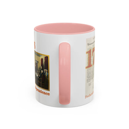 Declaration of Independence White Accent Mug by theGreenDragonTavern.shop