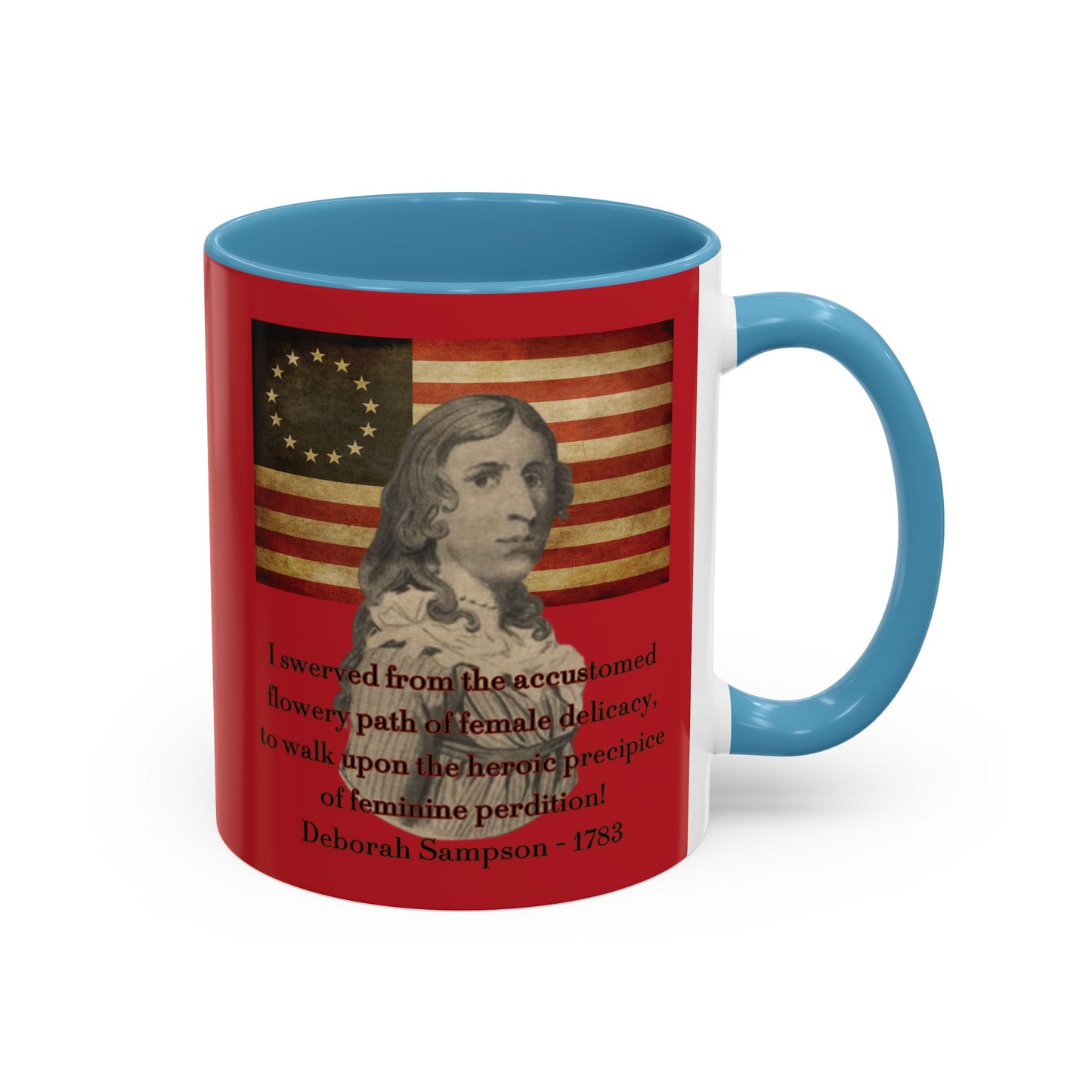 Deborah Sampson, America's Mulan Red Accent Mug by theGreenDragonTavern.shop