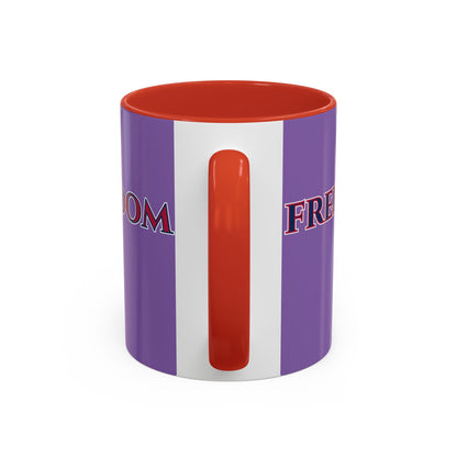 Freedom, Light Purple Accent Mug by theGreenDragonTavern.shop
