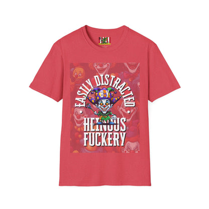 Easily Distracted by Heinous Fuckery Little Jincs Light colors Unisex T-Shirt by theGreenDragonTavern.shop