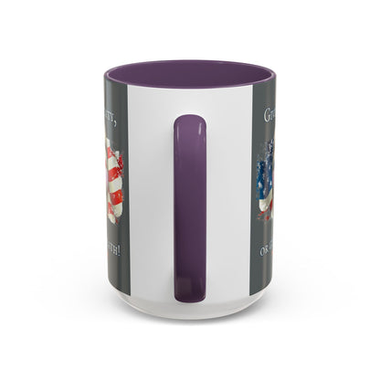 Vendetta, "Give me liberty, or give me death!" Grey Accent Mug by theGreenDragonTavern.shop