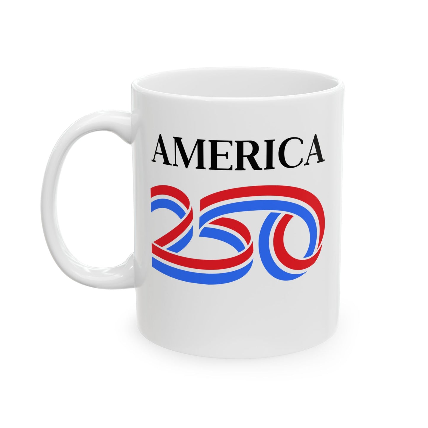 America 250 White Mug by theGreenDragonTavern.shop