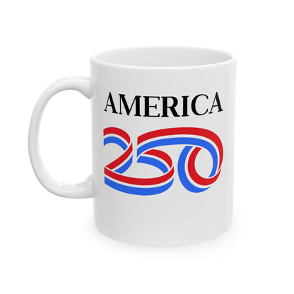 America 250 White Mug by theGreenDragonTavern.shop